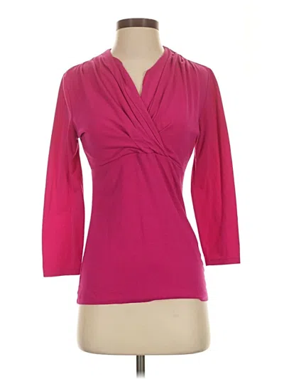Pre-owned Ny & C 3/4 Sleeve Top Pink Cowl Neck Tops