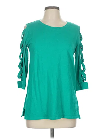 Pre-owned Ny & C 3/4 Sleeve T-shirt In Green