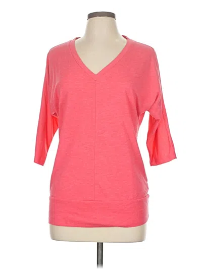 Pre-owned Ny & C 3/4 Sleeve T-shirt In Pink