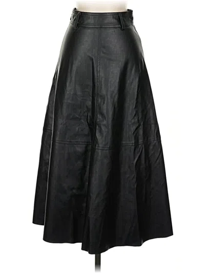 Ny & C Faux Leather Skirt In Black