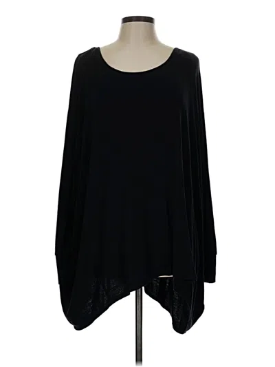 Pre-owned Ny & C Long Sleeve Top Black Boatneck Tops