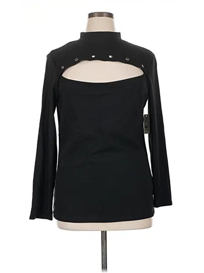 Pre-owned Ny & C Long Sleeve Top Black Turtleneck Tops