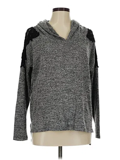 Pre-owned Ny & C Long Sleeve Top Gray Cowl Neck Tops