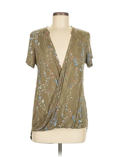Pre-owned Ny & C Short Sleeve Blouse In Green