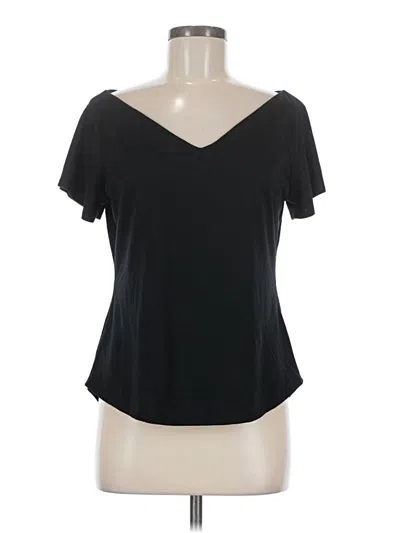 Pre-owned Ny & C Short Sleeve Top Black Sweetheart Neckline Tops