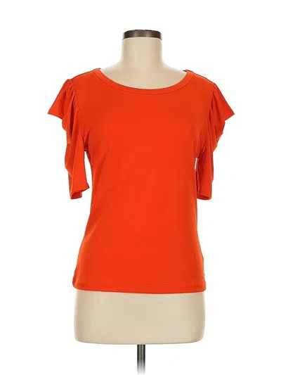 Pre-owned Ny & C Short Sleeve Top Red Boatneck Tops