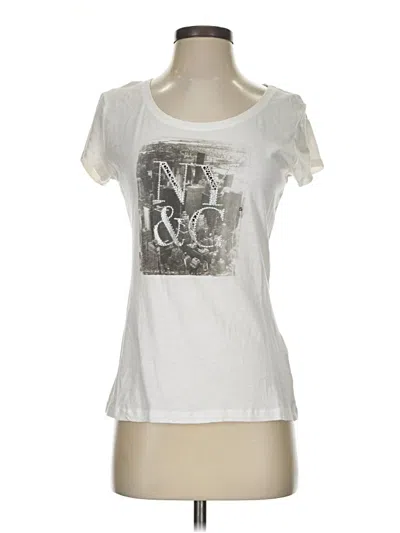 Pre-owned Ny & C Short Sleeve T-shirt In Ivory