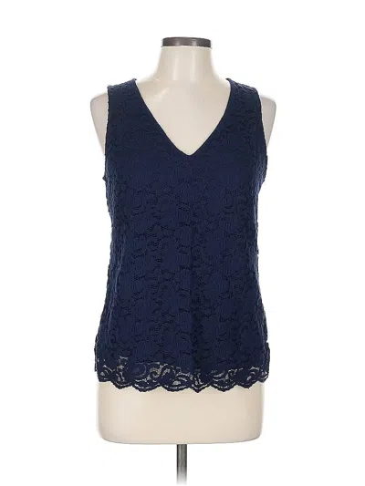Pre-owned Ny & C Sleeveless Blouse In Blue