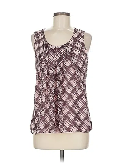 Pre-owned Ny & C Sleeveless Blouse In Burgundy