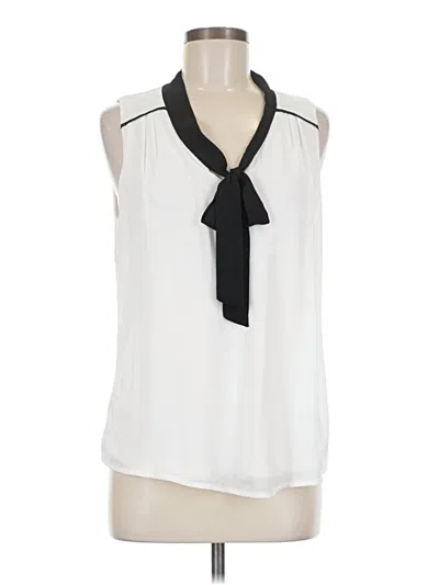 Pre-owned Ny & C Sleeveless Blouse In Ivory