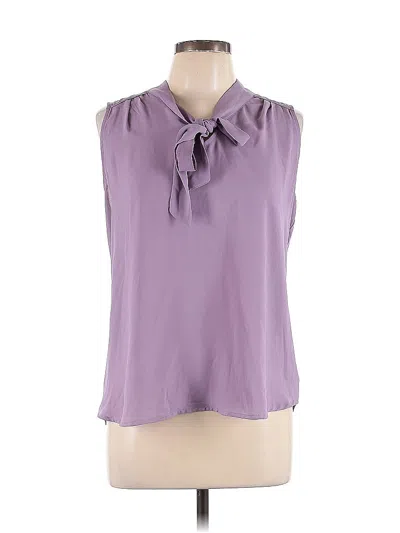 Pre-owned Ny & C Sleeveless Blouse In Purple