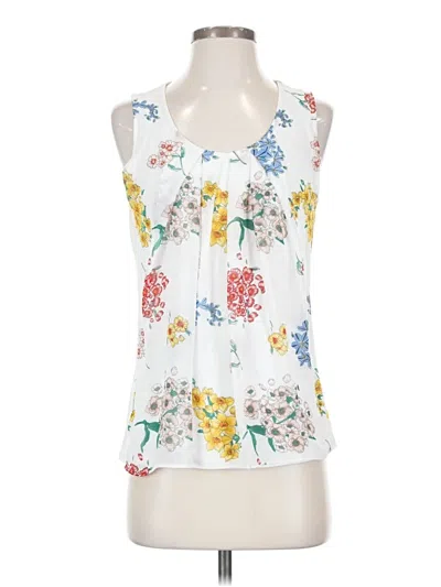 Pre-owned Ny & C Sleeveless Blouse In White