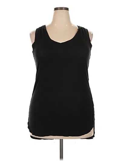 Pre-owned Ny & C Sleeveless Top Black Scoop Neck Tops