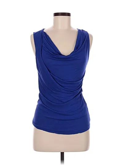 Pre-owned Ny & C Sleeveless Top Blue Cowl Neck Tops