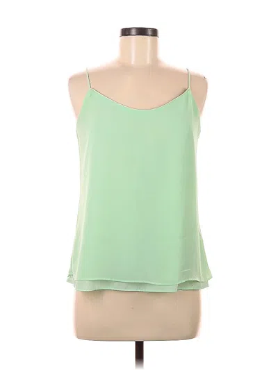 Pre-owned Ny & C Sleeveless Top Green Halter Neckline Tops