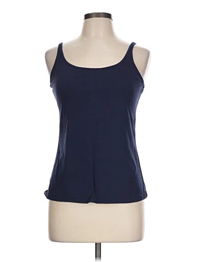 Pre-owned Ny & C Tank Top Blue Halter Neckline Tops