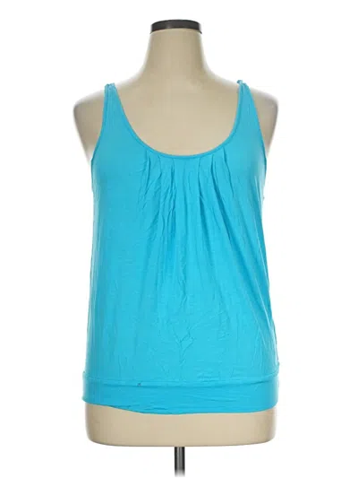 Pre-owned Ny & C Tank Top Blue Halter Neckline Tops