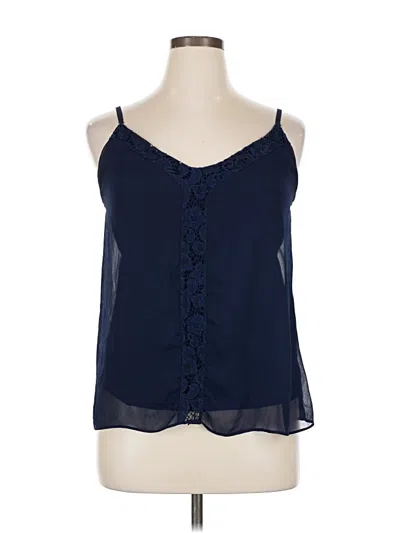 Pre-owned Ny & C Tank Top Blue Sweetheart Neckline Tops