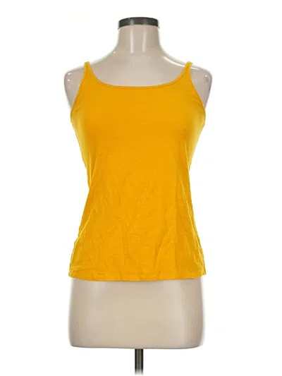 Pre-owned Ny & C Tank Top Yellow Halter Neckline Tops