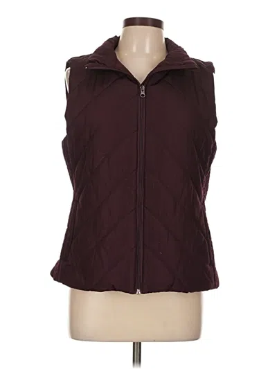 Pre-owned Ny & C Vest In Burgundy