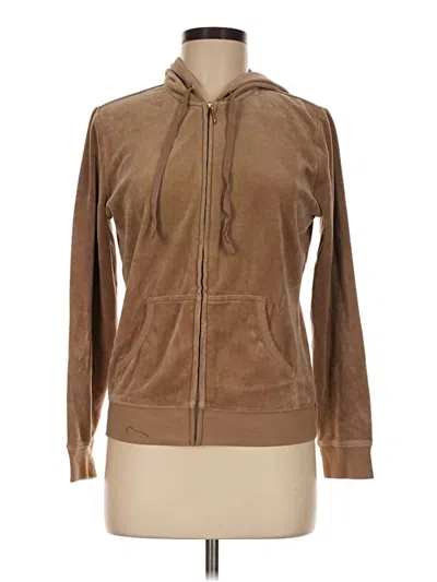 Pre-owned Ny & C Zip Up Hoodie In Brown