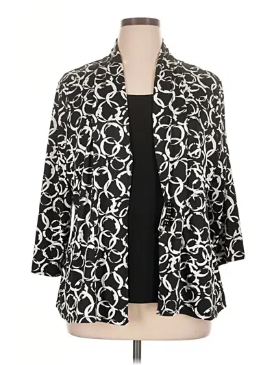Pre-owned Ny Collection 3/4 Sleeve Blouse In Black