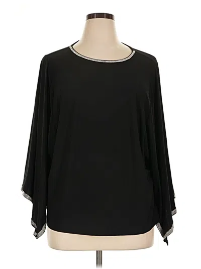 Pre-owned Ny Collection 3/4 Sleeve Blouse In Black