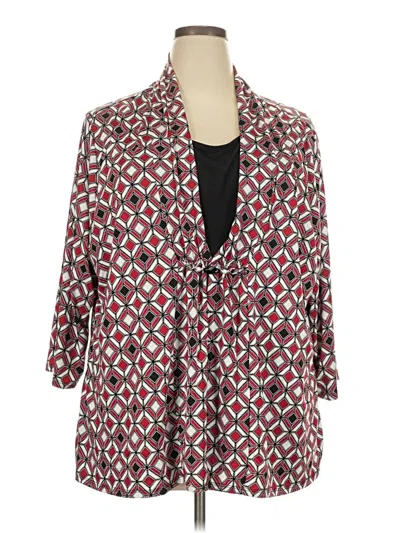 Pre-owned Ny Collection 3/4 Sleeve Blouse In Brown