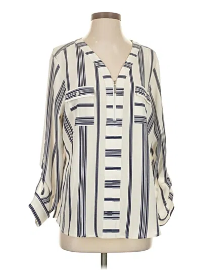 Pre-owned Ny Collection 3/4 Sleeve Blouse In Ivory