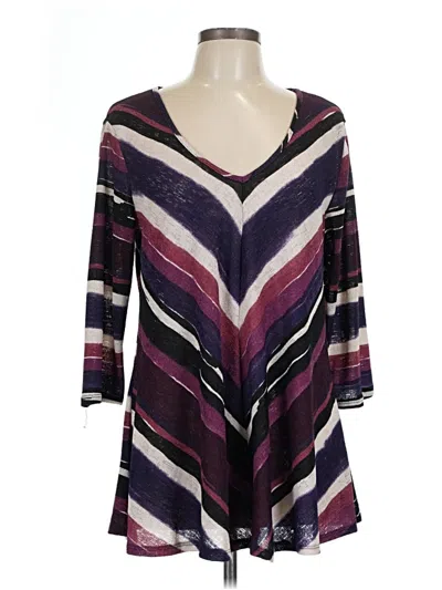 Pre-owned Ny Collection 3/4 Sleeve Blouse In Purple