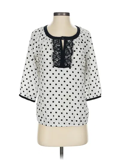 Pre-owned Ny Collection 3/4 Sleeve Blouse In White