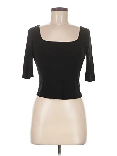 Pre-owned Ny Collection 3/4 Sleeve T-shirt In Black