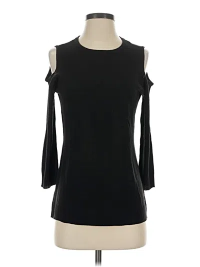 Pre-owned Ny Collection 3/4 Sleeve T-shirt In Black