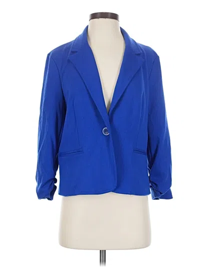 Pre-owned Ny Collection Blazer Jacket In Blue