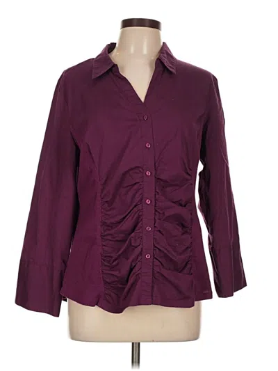 Pre-owned Ny Collection Blazer Jacket In Purple