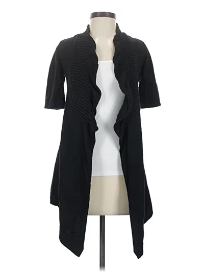Pre-owned Ny Collection Cardigan Sweater In Black