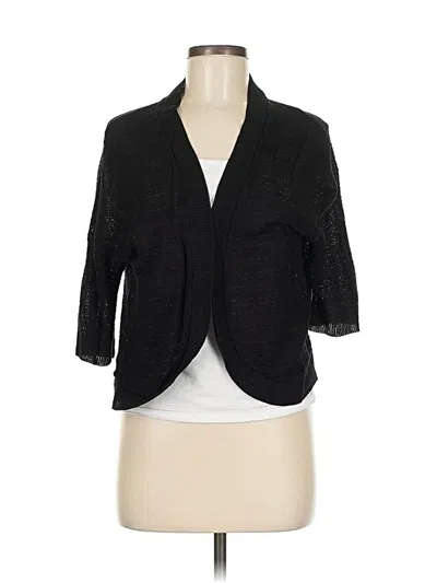 Pre-owned Ny Collection Cardigan Sweater In Black