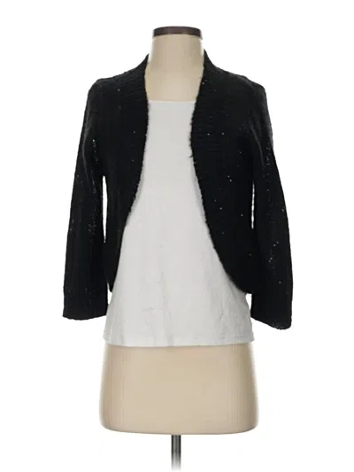 Pre-owned Ny Collection Cardigan Sweater In Black