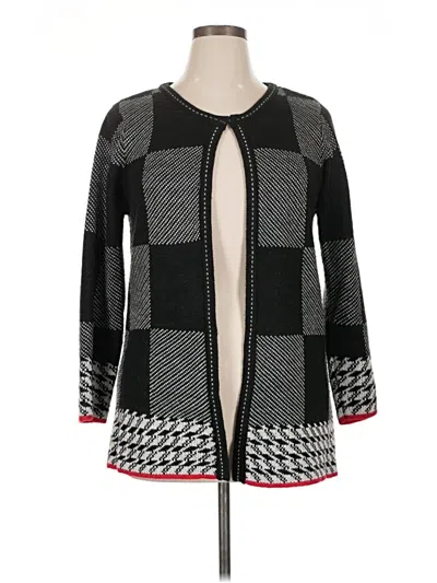Pre-owned Ny Collection Cardigan Sweater In Black