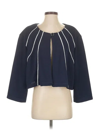 Pre-owned Ny Collection Cardigan Sweater In Blue