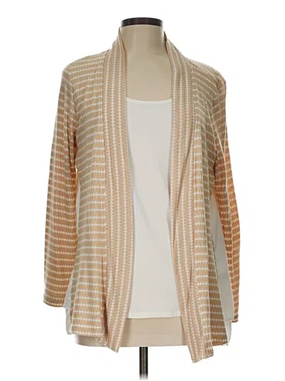 Pre-owned Ny Collection Cardigan Sweater In Brown