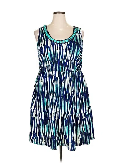 Pre-owned Ny Collection Casual Dress In Blue