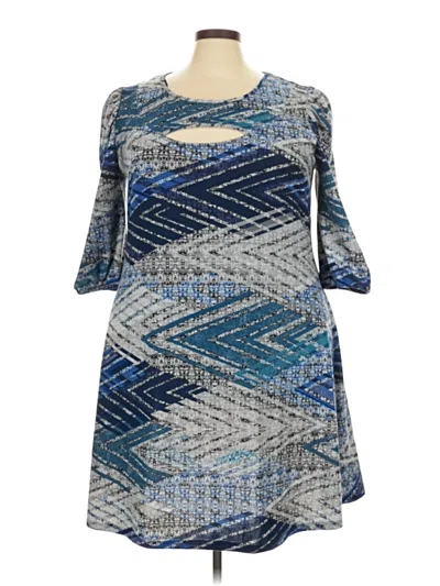 Pre-owned Ny Collection Casual Dress In Blue