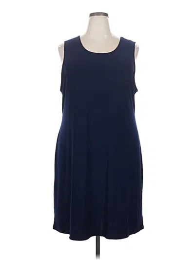 Pre-owned Ny Collection Casual Dress In Blue