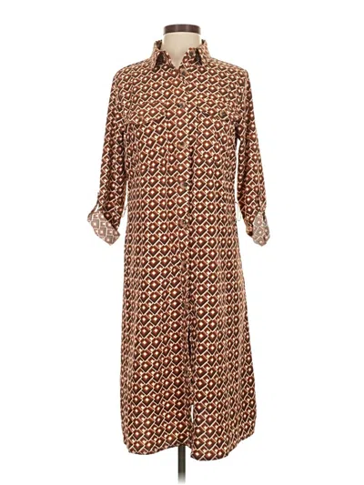 Pre-owned Ny Collection Casual Dress In Brown
