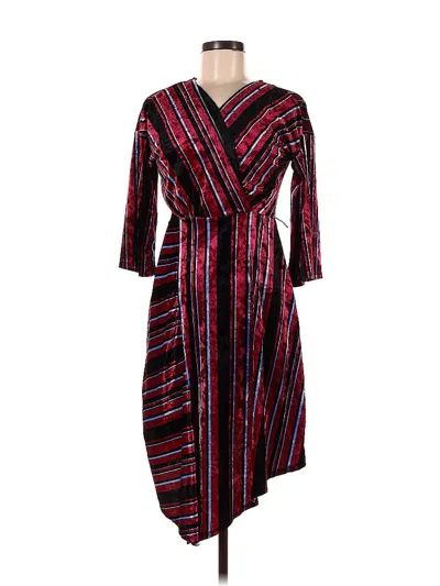 Pre-owned Ny Collection Casual Dress In Burgundy