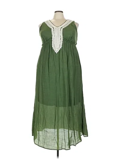 Pre-owned Ny Collection Casual Dress In Green