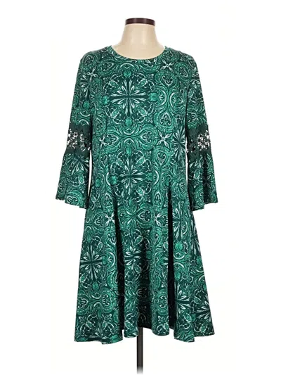 Pre-owned Ny Collection Casual Dress In Green