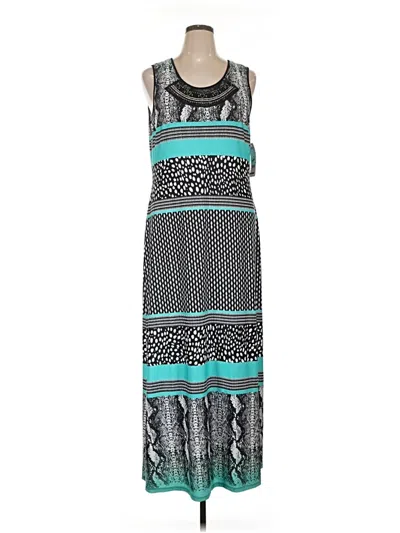 Pre-owned Ny Collection Casual Dress In Teal
