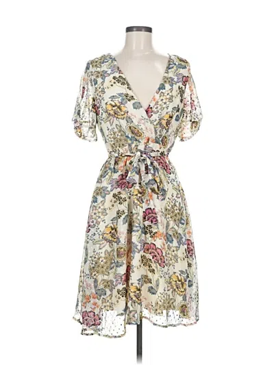 Pre-owned Ny Collection Casual Dress In White